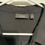 Apt. 9  Essentials Black Button Down Blouse Size M Long Sleeve Roll Tab Shirt Top Photo 2