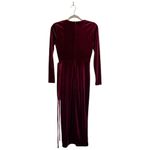 Bardot Morgan Burgundy Velvet Dress Size 4 Midi Holiday Christmas Party Winter Photo 3