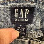 Gap Vintage 90s Y2K Denim Shortalls With Raw Hem Classic Boho Coastal Medium Photo 7