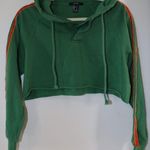 Forever 21 Green Crop Hoodie Sweater Photo 0