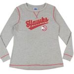 Nba  Atlanta Hawks Women's Team Slugger Long Sleeve T-Shirt in Grey, Medium Photo 0