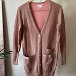 J.Crew Collection pretty rose double knit lurex cardigan Photo 0