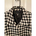Victoria Pappas Houndstooth Wool Blend Vintage‎ Blazer Jacket black & white sz 8 Photo 2