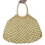 Vintage Straw Wicker Shoulder Bag Tote Beach Bag Photo 0
