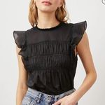 Rails  Filomena True Black Ruffle Top Photo 0