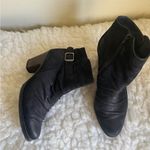 Paul Green  Boots Woman’s Rider Ankle Bootie Black Leather Round Toe Cone Heels Photo 1