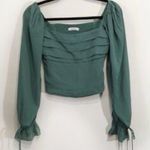 Abercrombie & Fitch  Green Blouse with Square Neckline Photo 0