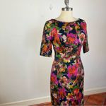 Erdem Floral 3/4 Sleeve Midi Dress Pink Size 8 Photo 1