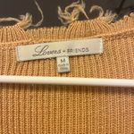 Lovers + Friends REVOLVE CAMEL BROWN RIBBED B NECK DISTRESSED SWEATER Photo 1