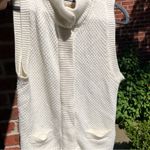 Covington Winter White Cotton Blend Knit Sweater Vest M Photo 1