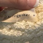 By Together  Off-Shoulder Bell Sleeve Crop Top | Ivory Lace | Size M | NWT Photo 2