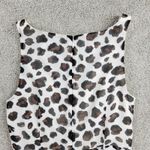 Kate Young Target Dress Womens 10 Leopard Print Fit Flare Baby Doll Chic Flirty White Photo 9