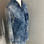 Thrill Blue Denim Long Sleeve Dress Photo 2