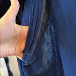 Free People Portia Velvet Mini Dress Midnight Rain Navy Blue Photo 5