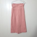 ZARA Paperbag Pants Women's Pink High Rise Flat Front Slash Size M Photo 1