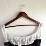 Free People NEW Womens Corset Black White Satin Off The Shoulder Size Medium Photo 4