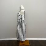 ZARA  Dres Midi Striped Cotton Button Front Pockets Coastal Beach Cottagecore Photo 4