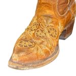 Macie Bean Embroidered Collection Western Boot Whiskey Bent Foot and Snip Toe Tan Size 5 Photo 1