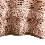 White House | Black Market WHBM Coral Pink Fringe Sweater size M Photo 4
