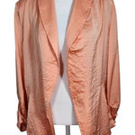 143 Story  Peach Satin Blazer NWT Size Small Crinkled Tangerine Blazer Photo 0