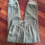 ATM Terry Paneled Olive Green Joggers Track Pants Sweatpants Y2K Athleisure Photo 4