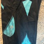 Lululemon Women’s Leggings – Abstract Black & Teal Print – Size 8 Photo 5