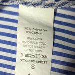 Pomander Place Tuckernuck Addie Blouse Striped Blue Bell Sleeve Tunic Top Small Photo 3