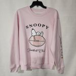Snoopy laying on Football Sweatshirt women's XS Pink Photo 4