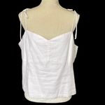 Old Navy Women’s Linen Fitted Tie Shoulder Cropped Cami Plus Size XXL White Photo 2