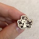 Disney Little Mermaid Flounder Wood Stud Earrings Photo 2