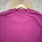 Lululemon  Ribbed Softstreme Perfectly Oversized Cropped Crew in Magenta Purple 6 Photo 3