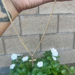 Gold Cross Pendant Necklace Photo 2