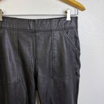 Spanx  Faux Leather Jogger Pants Womens Medium Black Pull On Elastic Vegan 28" Photo 3