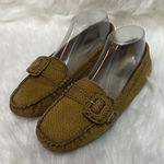 UGG  Australia Beige Fur Lined Logo Buckle Loafer Size 7 A1 Photo 0