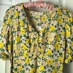 Mango New  MNG Ruched detail floral print mini dress, size small, size 4 Photo 5