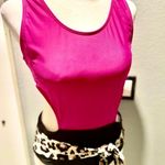 NWOT Women's Pink & Black OnePiece Swimsuit w/ Front Bowknot Size:Lrg Photo 10