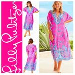 Lilly Pulitzer NWT Cuca Coverup in Pink Isle Jungle Print Size L/XL Photo 1
