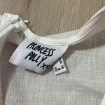 Princess Polly  White Textured Wrap Mini Dress Ruffle Tie Waist Fairycore Photo 5