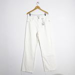 ZARA NWT Wide-Leg High-Rise Jeans White Size 14 Photo 3