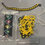 Yellow and Black Beaded Bracelet Bundle Handmade in Panama Photo 0