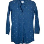 Alternative  bike print LONG SLEEVE BUTTON FRONT shirt MINI dress SMALL Photo 1