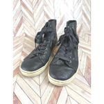 UGG  Black Leather High Top Sneakers Side Zips Tassels Women's Size 7.5 Photo 2