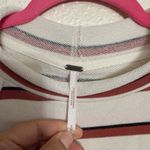 Free People Striped Long Sleeve Top - Cream and burnt orange color size small Photo 3