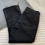 ZARA  Black Baby Bootcut Raw Hem Ankle Jeans 26" Inseam Size 10 Photo 1