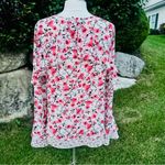 White House | Black Market Layered Chiffon Blouse Women's Pink & White EUC Photo 11