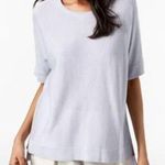 Eileen Fisher Tencel Silk Blend Tunic Sweater Top Short Sleeve Scoop Neck Photo 1