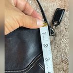 Coach  Black Leather Small Wristlet with Stitching Photo 3
