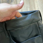 Good American  Better Than Leather Pants Faux Leather Black Straight Leg Sz 16 Photo 8