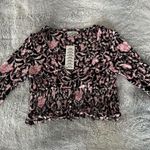 Urban Outfitters  Pink and Black Floral Top NWT size Small Photo 0