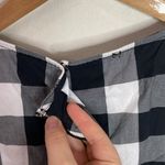 Adrianna Papell  gingham scallop trim shift black and white checkered dress sz 4 Photo 8